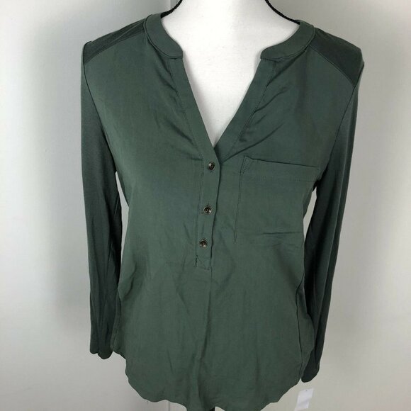 Sears Roebuck and Co Olive‎ Green Top Size Small - Picture 8 of 12